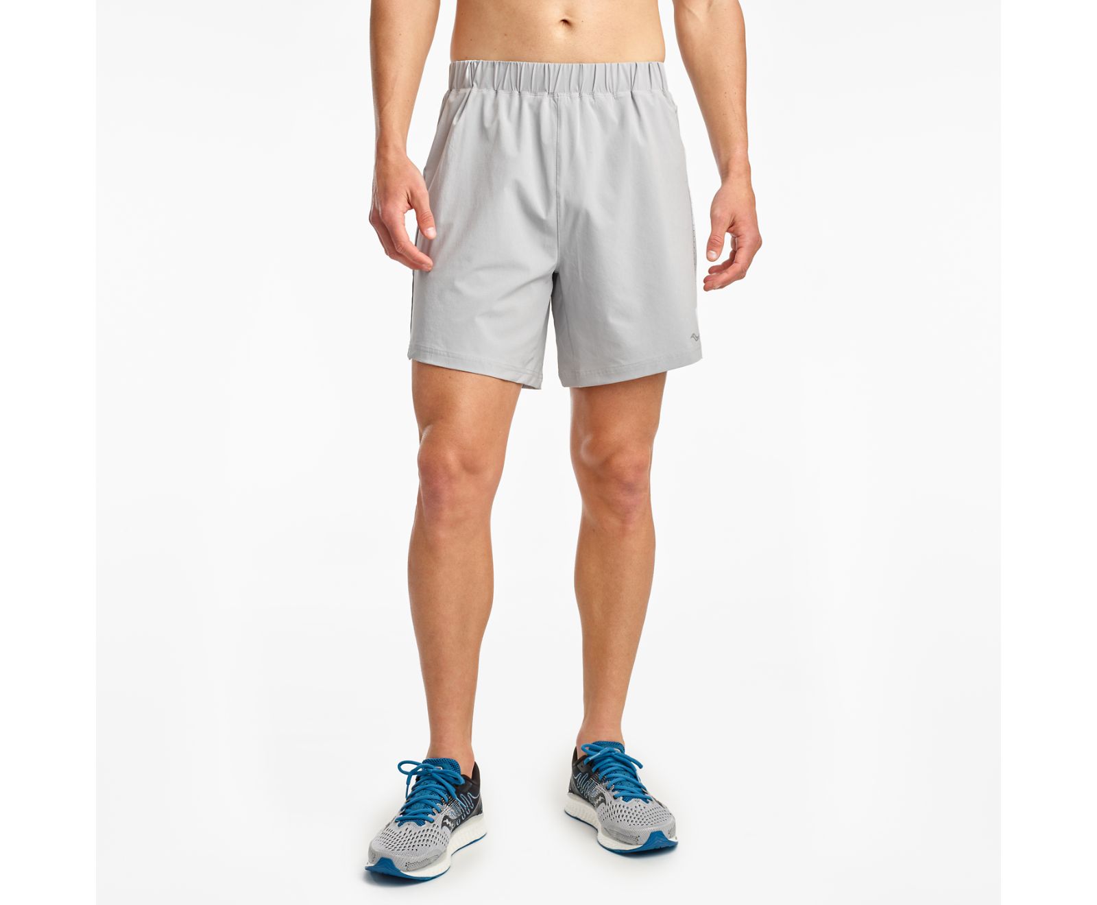 Saucony Outpace 7" Men's Shorts Grey | Canada 656YXFU